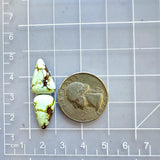 Small Mint Green Teardrop Crescent Lake Variscite, Set of 2 Dimensions