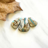Large Sky Blue Teardrop Royston Turquoise, Set of 3 Background