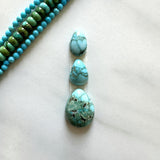 Small Sky Blue Mixed Yungai Turquoise, Set of 3 Background
