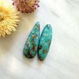 Large Ocean Blue Mixed Number 8 Turquoise, Set of 2 Background