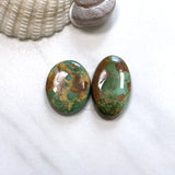 Large Sea Green Freeform Royston Turquoise, Set of 2 Background