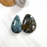 Medium Mixed Freeform Mixed Turquoise, Set of 2 Background