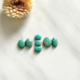 Small Lime Green Mixed Kingman Turquoise, Set of 7 Background