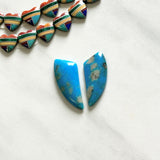 Large Sky Blue Freeform Ithaca Peak Turquoise, Set of 2 Background