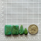 Small Deep Green Mixed Yungai Turquoise, Set of 4 Dimensions