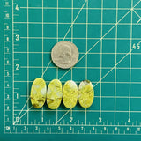 Large Mint Green Oval Green Opal, Set of 4 Dimensions