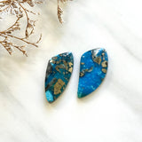 Large Ocean Blue Freeform Ithaca Peak Turquoise, Set of 2 Background