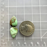 Small Mint Green Teardrop Crescent Lake Variscite, Set of 2 Dimensions