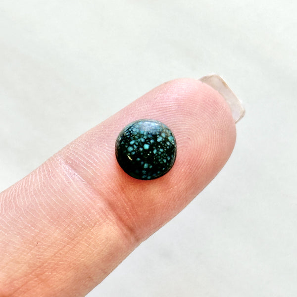 Small Deep Blue Round Lander Blue Turquoise Background