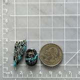 Medium Ocean Blue Mixed Blue Moon Turquoise, Set of 2 Dimensions