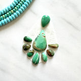Small Sea Green Mixed Crescent Lake Variscite, Set of 9 Background