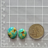 Medium Sky Blue Oval Royston Turquoise, Set of 2 Dimensions