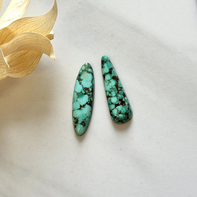 Large Mint Green Mixed Namtso Lake Turquoise, Set of 2 Background