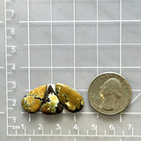 Small Earth Brown Teardrop Treasure Mountain Turquoise, Set of 3 Dimensions