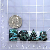 Medium Ocean Blue Mixed Yungai Turquoise, Set of 4 Dimensions