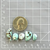 Small Sky Blue Mixed Sand Hill Turquoise, Set of 5 Dimensions