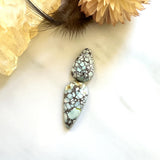 Medium Faint Blue Teardrop New Lander Variscite, Set of 2 Background