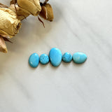Small Sky Blue Mixed Kingman Turquoise, Set of 5 Background