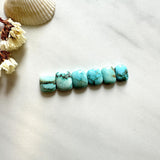 Small Sky Blue Barrel Namtso Lake Turquoise, Set of 6 Background