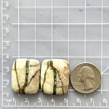 Large Sea Green Cushion Royston Turquoise, Set of 2 Dimensions