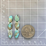 Small Sky Blue Mixed Number 8 Turquoise, Set of 6 Dimensions