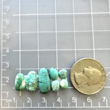 Small Sky Blue Mixed Mixed Turquoise, Set of 7 Dimensions