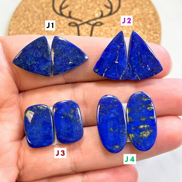 3. Large Cushion Lapis Lazuli, Set of 2 - 092424