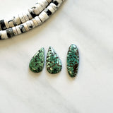 Medium Deep Green Mixed Treasure Mountain Turquoise, Set of 3 Background