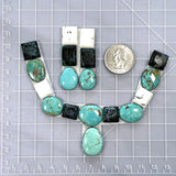 Small Mixed Mixed Mixed Turquoise, Set of 18 Dimensions