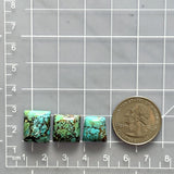 Small Sky Blue Square Wild Horse Turquoise, Set of 3 Dimensions