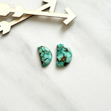 Small Sea Green Half Moon Namtso Lake Turquoise, Set of 2 Background
