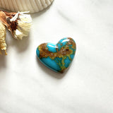 Large Ocean Blue Heart Royston Turquoise Background