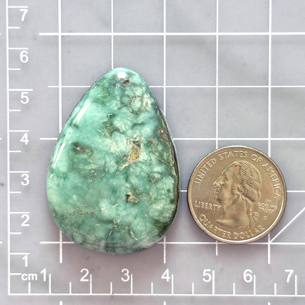 Large Faint Green Teardrop Broken Arrow Variscite Dimensions