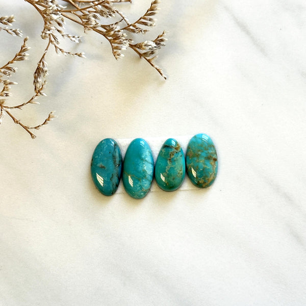 Small Sea Green Mixed Mixed Turquoise, Set of 4 Background