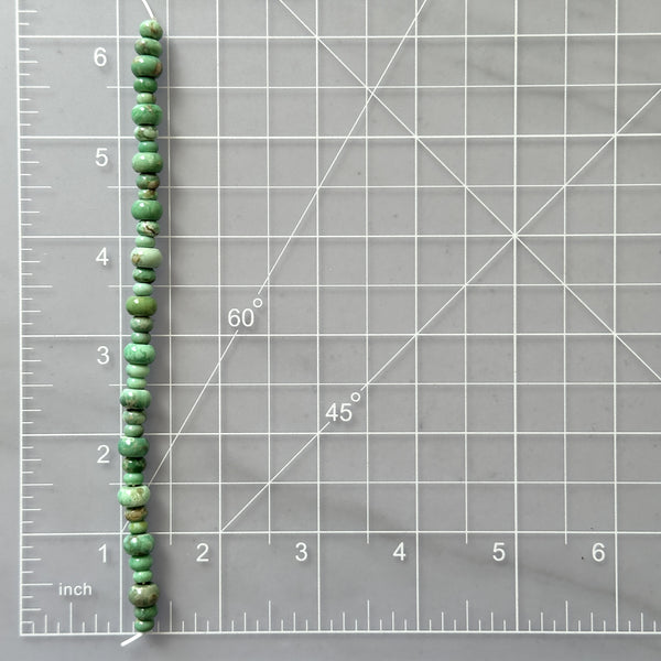 Sea Green Lucid Variscite Drum Beads Dimensions