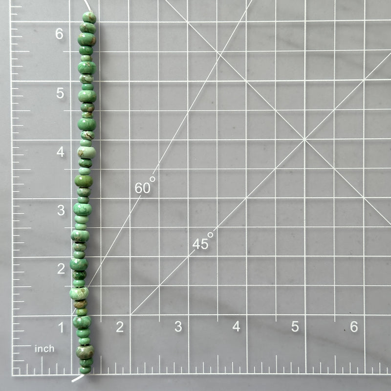 Sea Green Lucid Variscite Drum Beads Dimensions