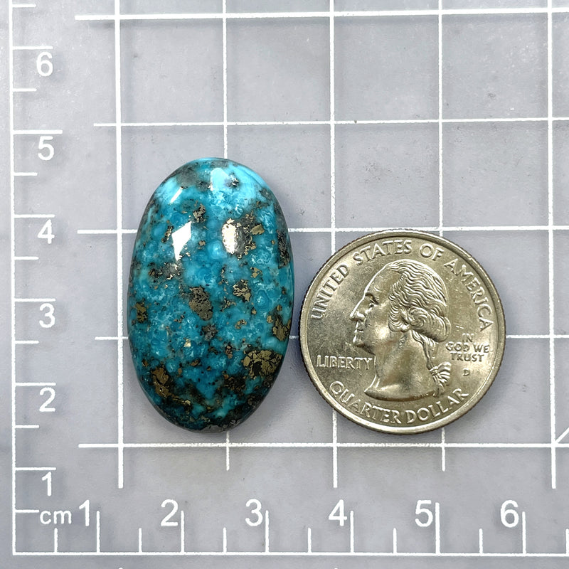 Large Ocean Blue Oval Ithaca Peak Turquoise Dimensions