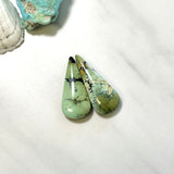 Large Mint Green Teardrop Treasure Mountain Turquoise, Set of 2 Background