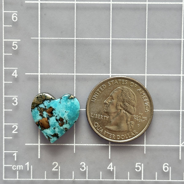 Large Sky Blue Heart Ithaca Peak Turquoise Dimensions