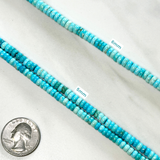 Sky Blue Sleeping Beauty Turquoise Rondelle Beads