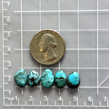 Small Sky Blue Mixed Sonora Turquoise, Set of 5 Dimensions