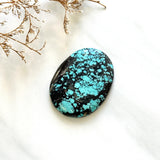 Large Sky Blue Oval Yungai Turquoise Background