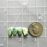 Small Mint Green Oval Crescent Lake Variscite, Set of 4 Dimensions