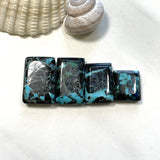 Medium Ocean Blue Bar Yungai Turquoise, Set of 4 Background