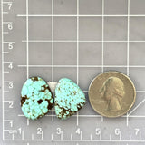 Medium Faint Blue Freeform Number 8 Turquoise, Set of 2 Dimensions