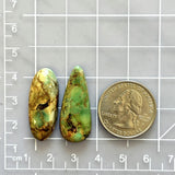 Large Sea Green Mixed Crescent Lake Variscite, Set of 2 Dimensions