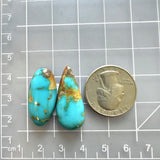 Large Sky Blue Mixed Royston Turquoise, Set of 2 Dimensions