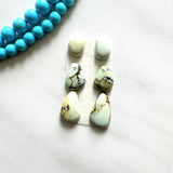 Small Light Yellow Mixed Crescent Lake Variscite, Set of 6 Background