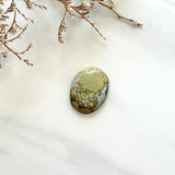 Large Yellow Freeform Treasure Mountain Turquoise Background