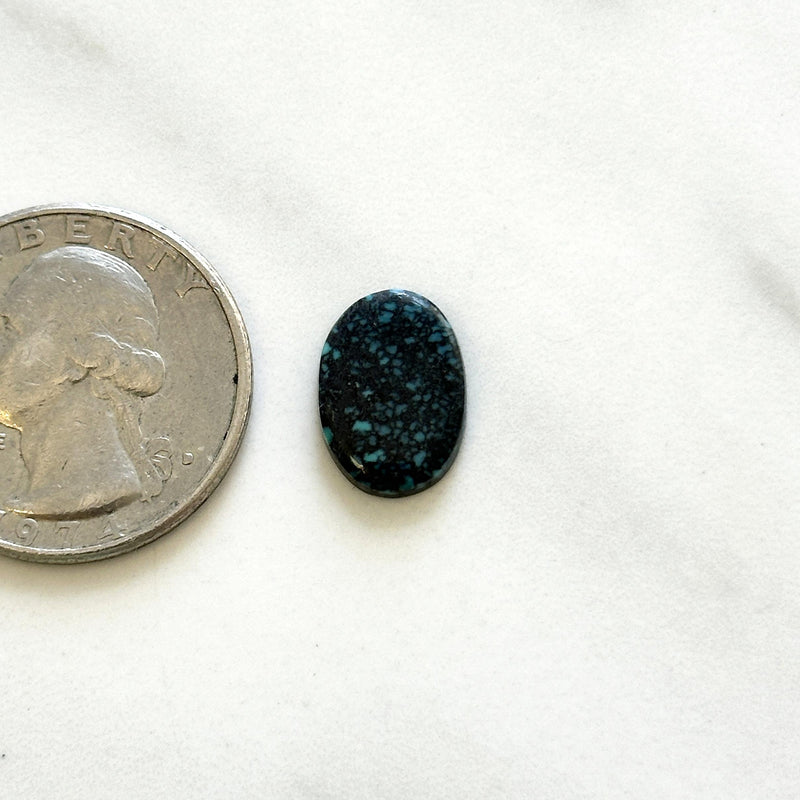Small Deep Blue Oval Lander Blue Turquoise Dimensions